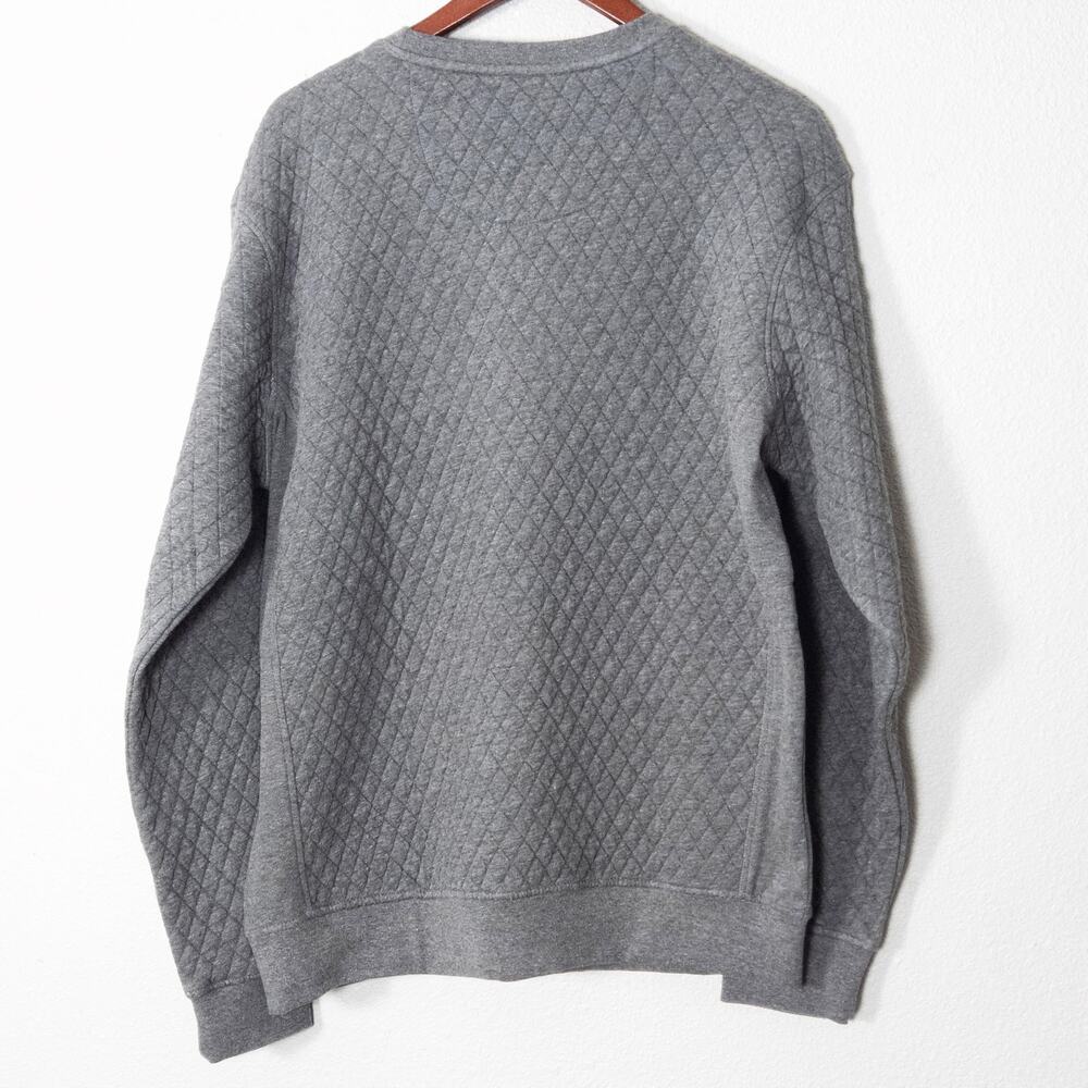 Pressbox Quilted Sweatshirt Size XL Gray Collegiate Varsity Gameday - Picture 2 of 10
